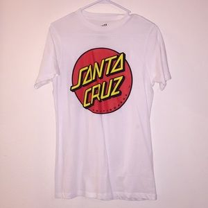 Santa Cruz white tee shirt